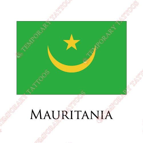 Mauritania flag Customize Temporary Tattoos Stickers NO.1927